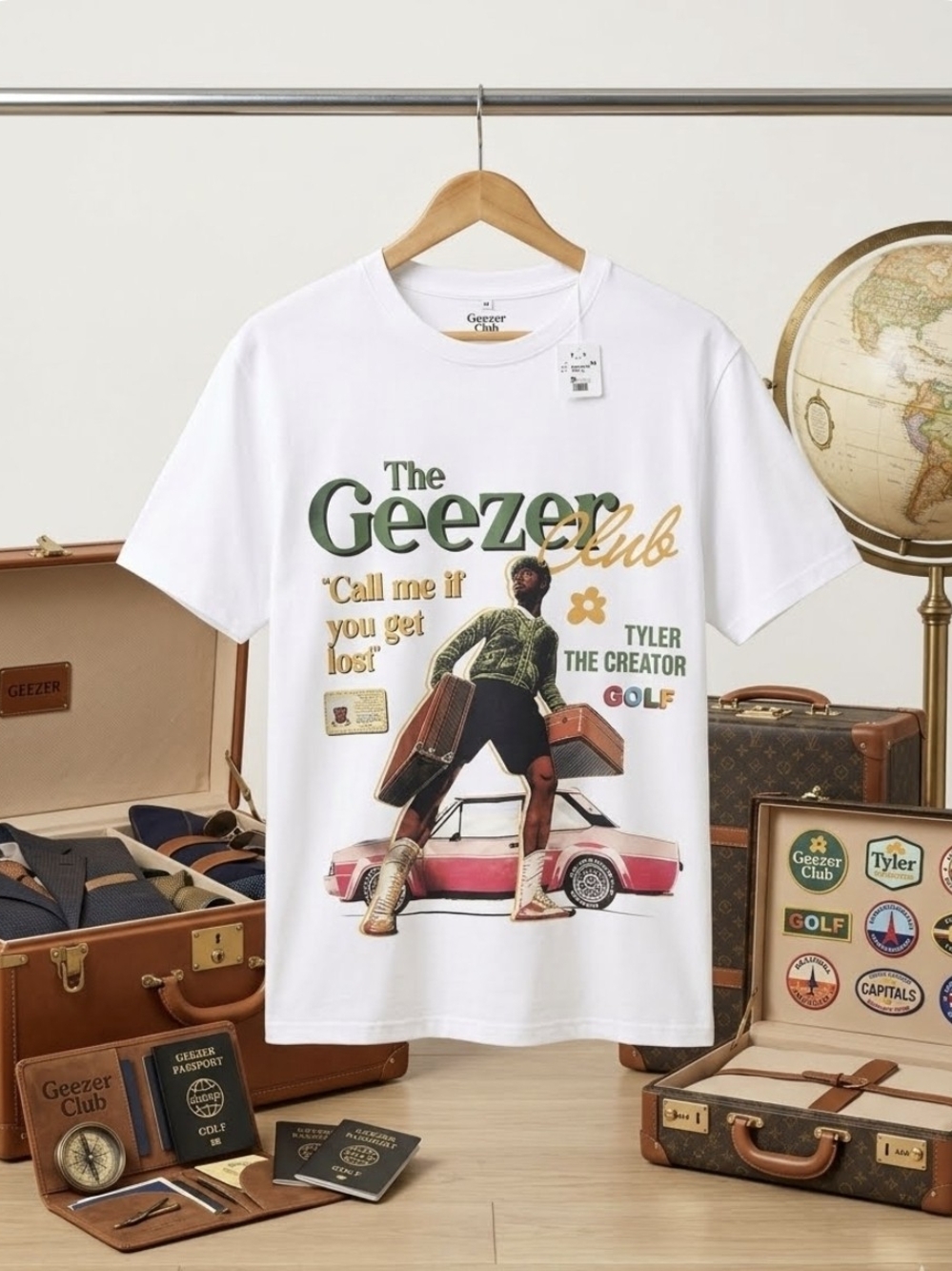 The Geezer Club x Tyler The Creator White Graphic Tee